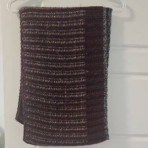 Woven Burgundy Multi-Color Scarves